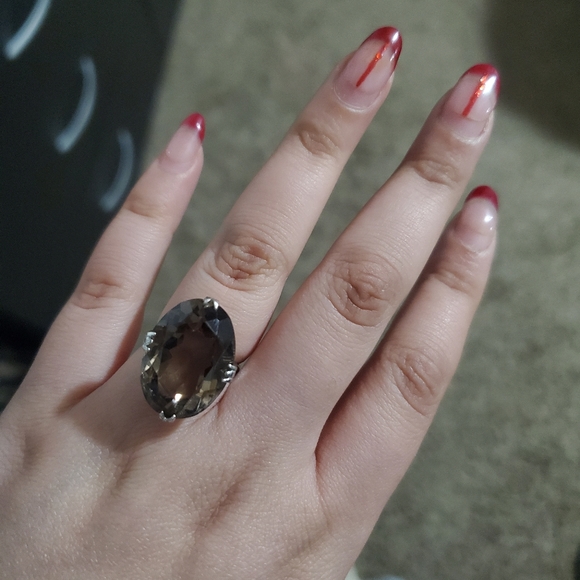 Smokey Quartz vintage size 6 ring - Picture 10 of 12